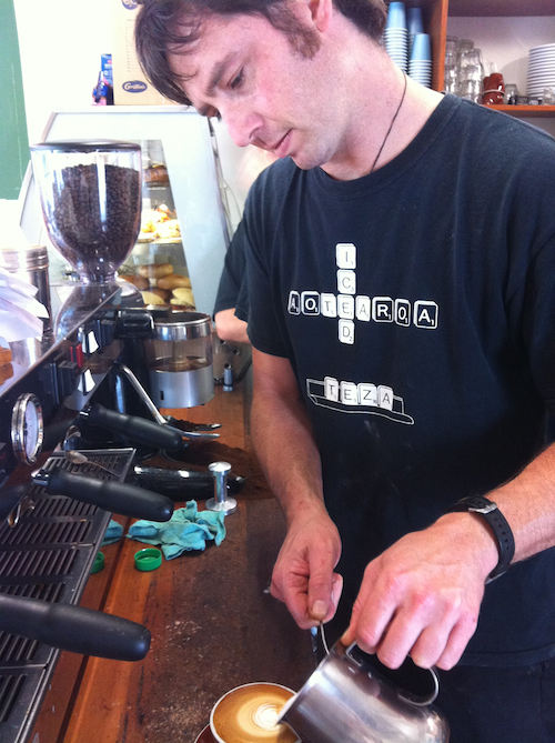 Dora's cafe Geoffrey Mist at Dora's Cafe Hamilton