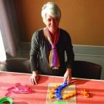 Wintec staff member Jan Liddell prepares for Matariki Wearable arts this year.