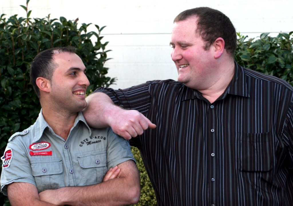 NIGHT OWLS - North Hamilton Community Patrol stalwarts Sam (left) and Matt work hard to keep the streets safe.