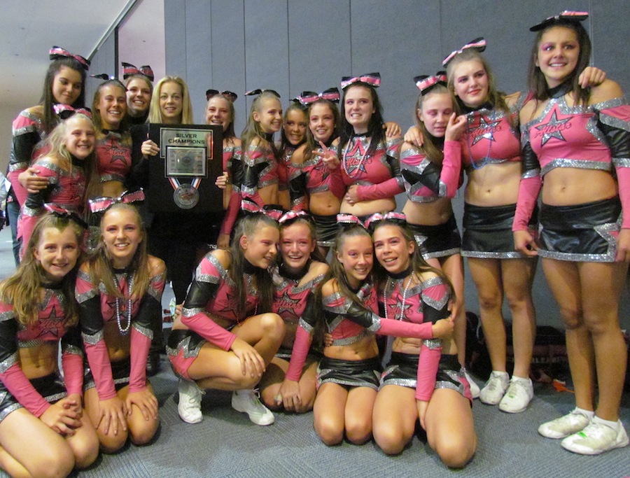 All Star Stormz cheerleaders - The Silver Champions at at American Cheerleading Showcase All Star Stormz cheerleaders - The Silver Champions at at American Cheerleading Showcase