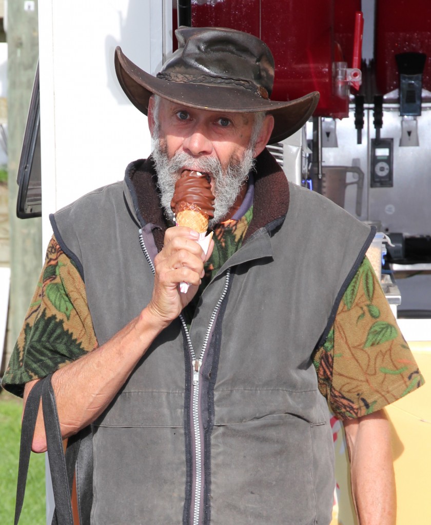 Kevin Thompson makes a fashion statement at Fieldays