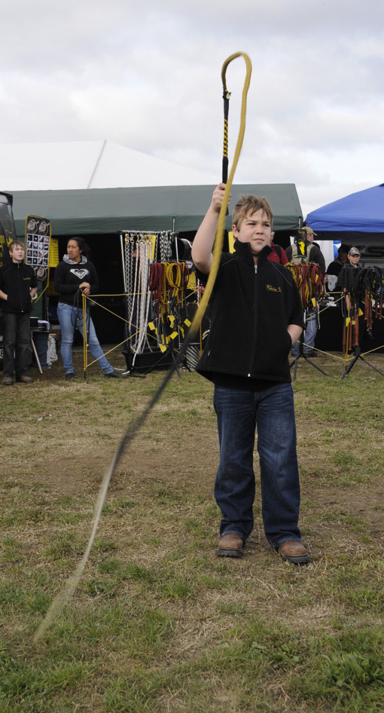 Logan Turner demonstrates how to properly Karaka Whip at Fieldays