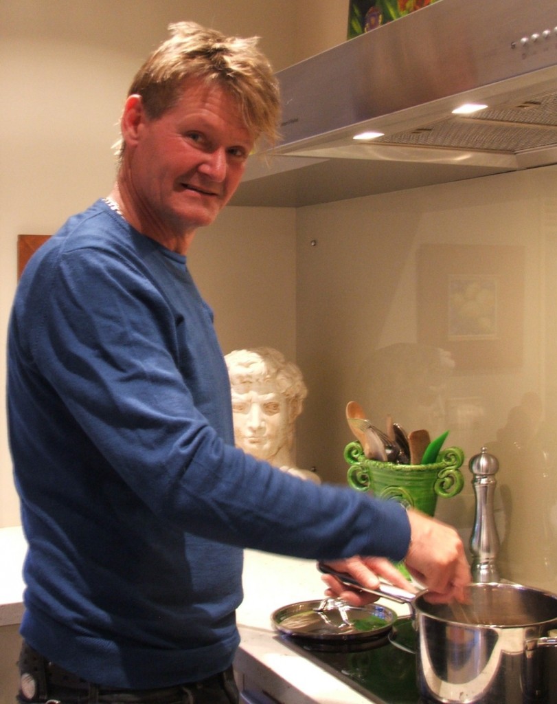 In his element: Cooking tutor Stan Grime likes to experiment with ingredients.
