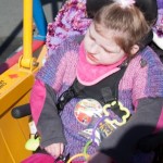 Family fun: Daniella Siraa enjoys a swing with a helping hand from her sister Catherina.