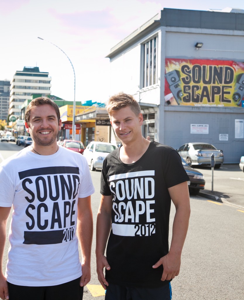 Good to go: Soundscape organisers James Lawless, left, and Greg Stack are counting down till the big event.