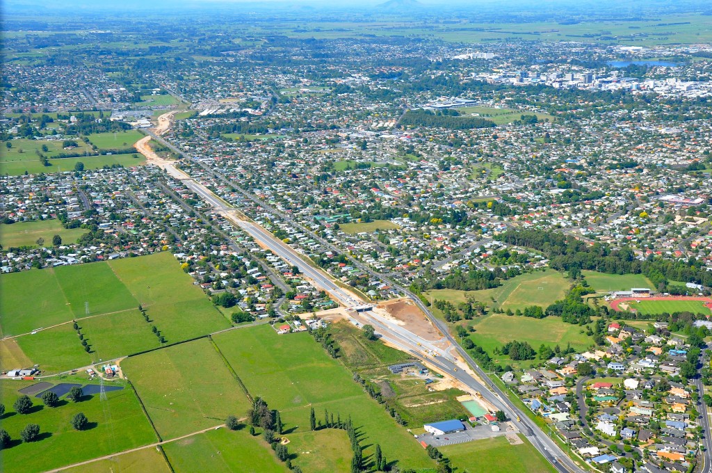 Big picture: The ring road runs through Fairview Downs, parallel to Tramway Road to its right (looking south).