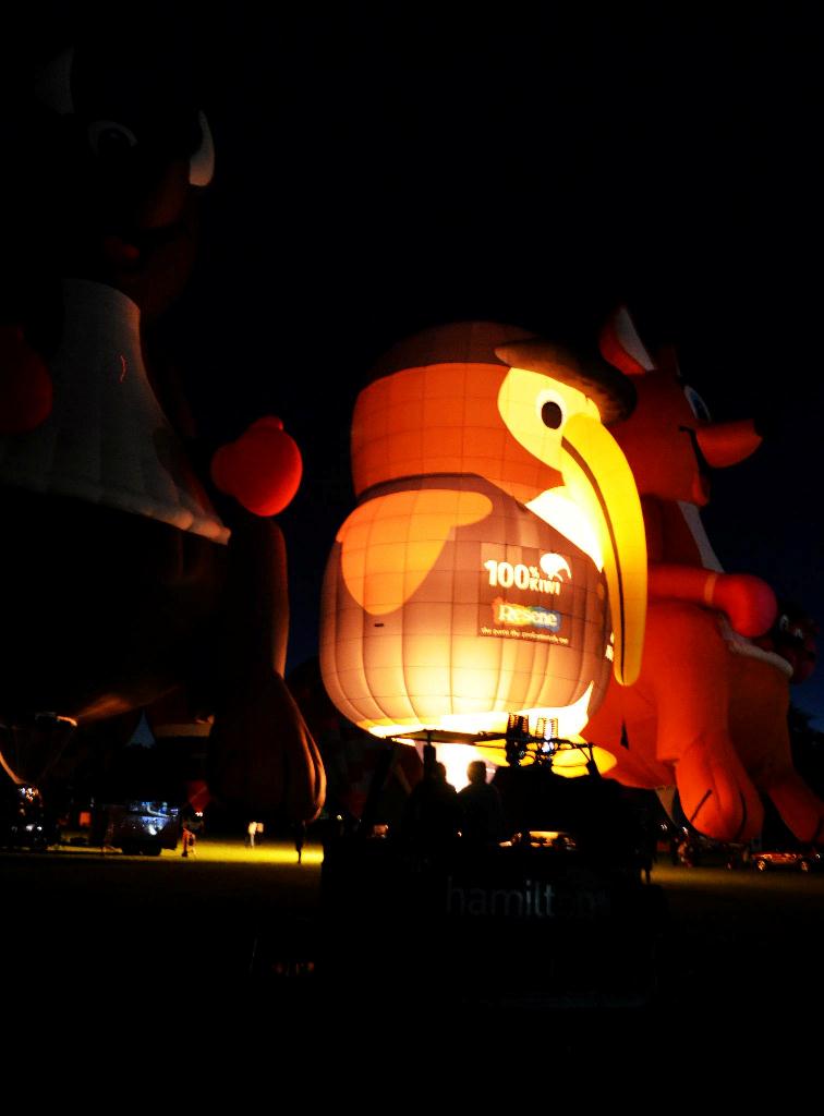 The Kiwi comes out at night at the Nightglow