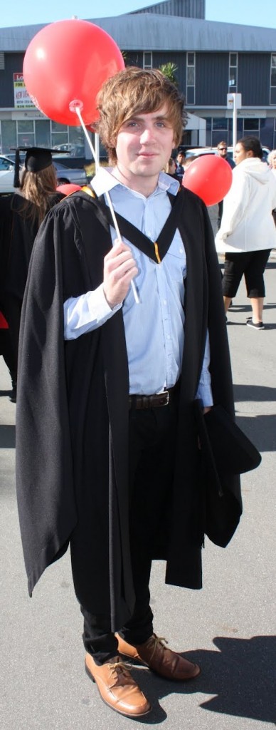 James Manning at the Waikato University graduation.