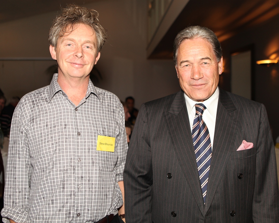 HEAVY WEIGHTS: Editor-in-residence Steve Braunias with NZ First leader Winston Peters at a Wintec Press Club. HEAVY WEIGHTS: Editor-in-residence Steve Braunias with NZ First leader Winston Peters at a Wintec Press Club.