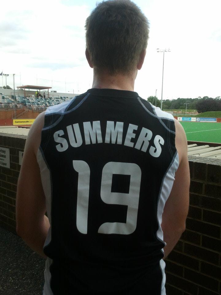Wearing his shirt with pride at the NZ U18 tournament in Canberra. 
