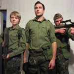 (left to right) Clare McDonald, Matthew Powell and Brendan West star as NZ defence force peacekeepers in Loyal. Photo supplied.
