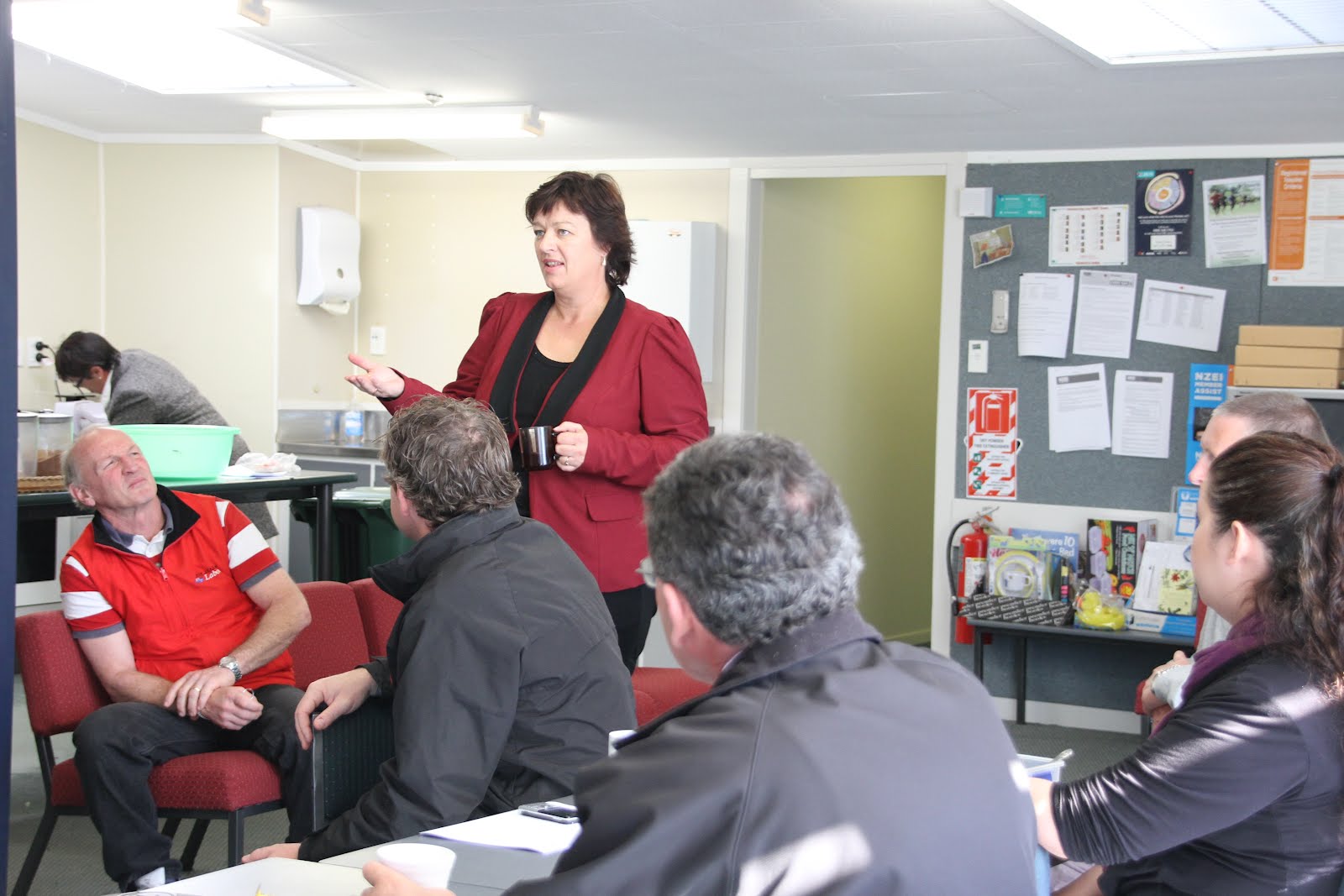 Cautious optimism: Labour MP Sue Moroney speaks at Melville Intermediate. Photo: Brenda Kidd