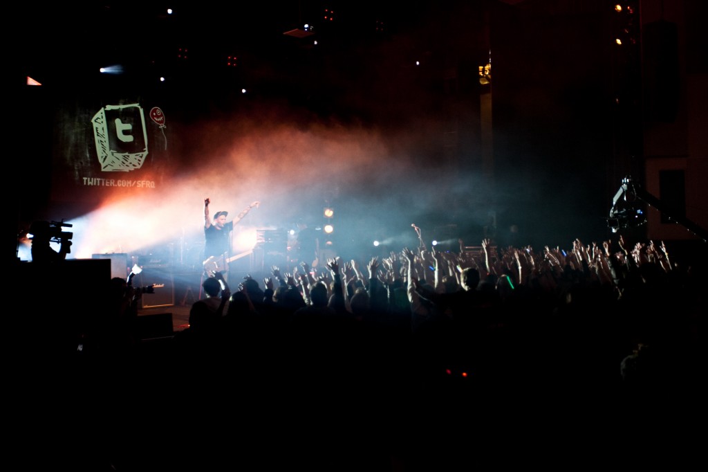 The crowds at Smokefreerockquest going wild for guest band The Jury & The Saints's Photo: Shannon Rolfe