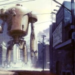 One of the featured artworks, Lonelybot by Greg Broadmore.