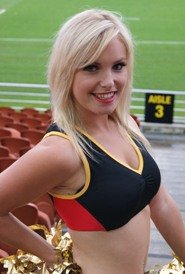 Waikato's cheerleader ready to dance