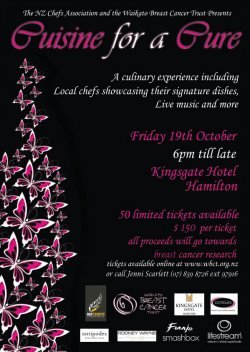 Cuisine for a Cure event poster.