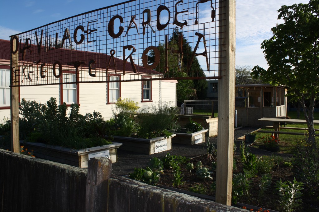 Our village garden, Te Kete O Te Aroha. Photo: Daniel Whitfield