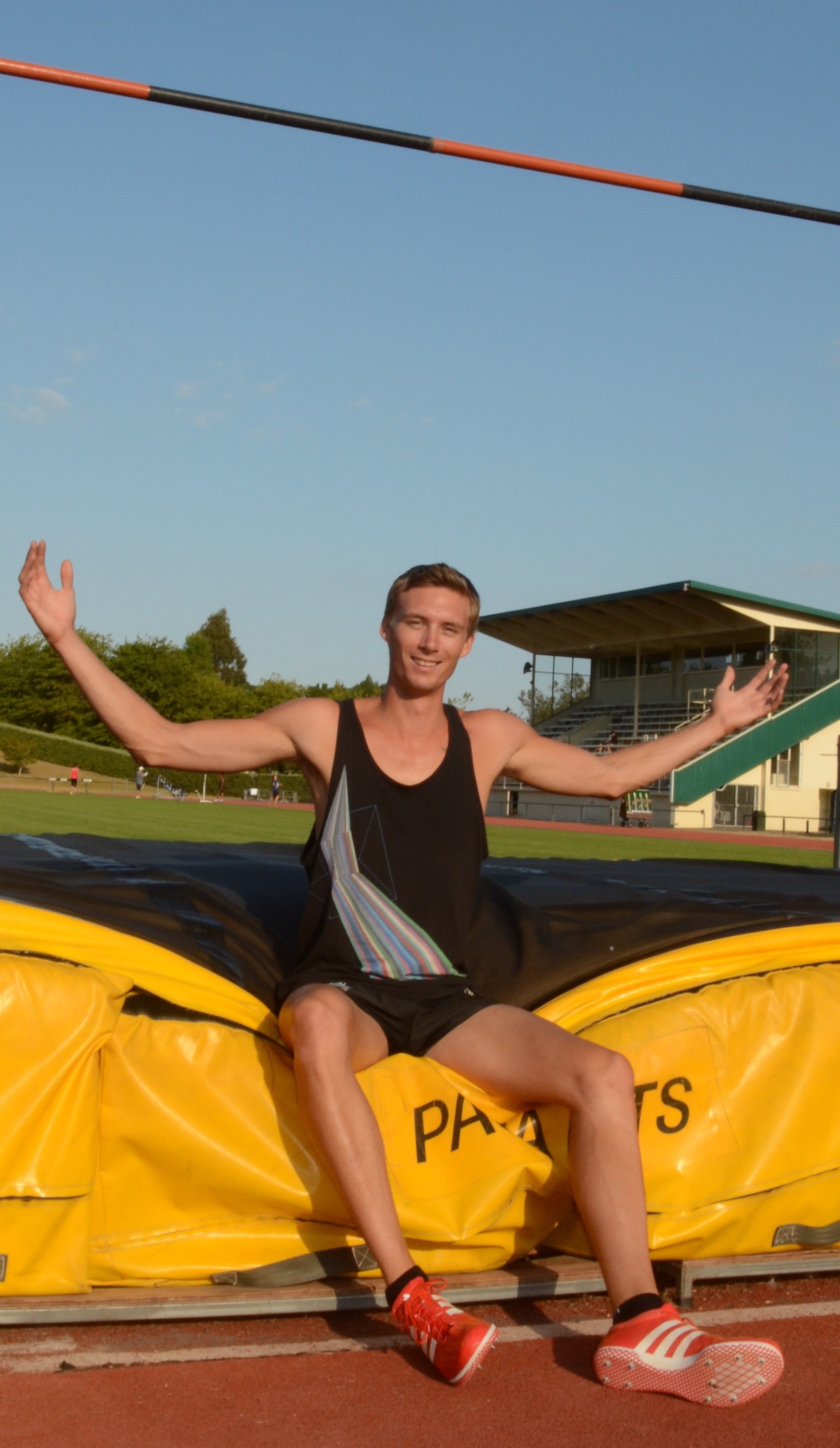 Hamilton-based Regan Standing broke a 2m 11cm high jump record on Sunday.