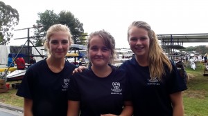 <b>FIRST TIMERS:</b> From left to right: Georgia Colson, Kasey Martin and Georgia Morrow get ready for their first time competing in Maadi Cup. All photos: Candice Jones