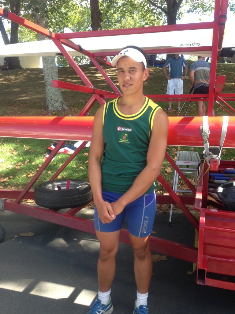 STITCHED UP: Jayde Thomas shows off the Mana College colours. Photo: Ria Elkington