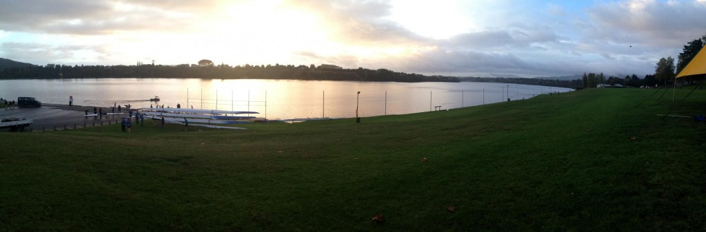 FINE TIMES: Gorgeous morning at the University champs in Karapiro