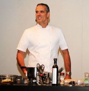 MASTER QUAIL: Josh Emmet cooks quail and snapper for his audience in the Kiwi Best Kitchen. Photo: Supplied
