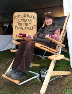 ROCK IT: Tracey Haskell loves her rocking chair so much she bought her dad one too. Photo: Cheryl Ward
