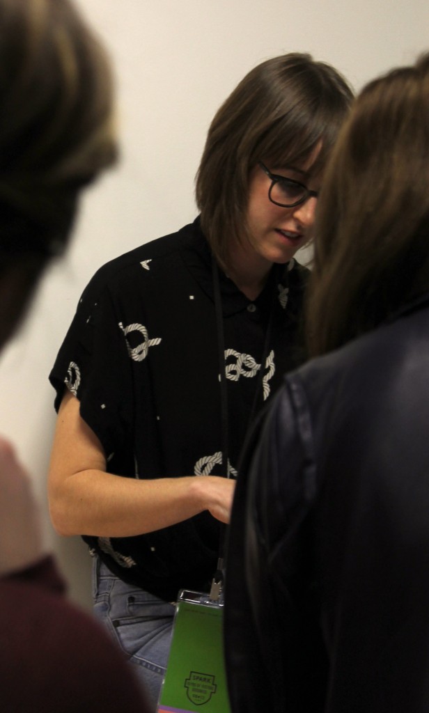 FAMOUS: Nadia Saccardo surrounded by SMith Journal Fans. Photo: Kelsey Wilkie