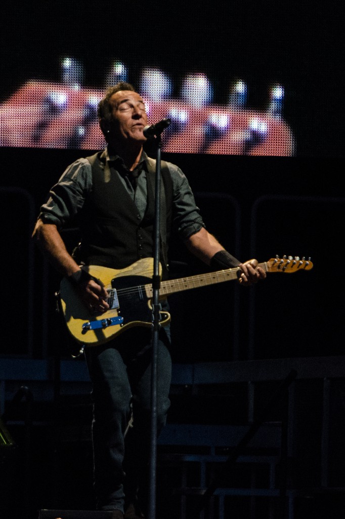 Bruce Springsteen covers Royals to kick of his show at Mt Smart Stadium, Auckland. Picture by Brad Roberts
