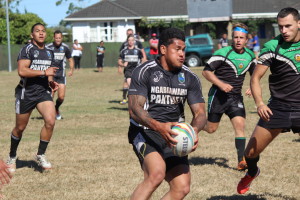 A Ngaruawahia player attempts to score against East Coast Bay