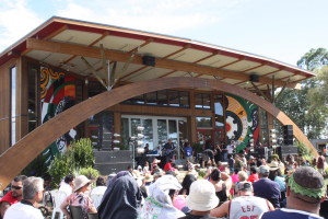 Celebrations for the most advanced living building in New Zealand. Photo by Jason Renes.