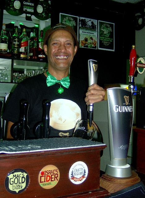 Biddy Mulligan's Irish Pub bartender DJ is expecting a busy St Patrick's Day.