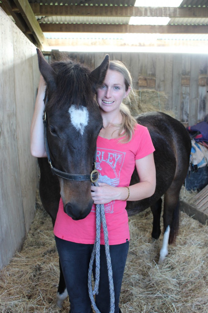 A second chance at life: Christine Wilson pictured with her Kaimanawa horse Odin. Photo: Mereana Austin