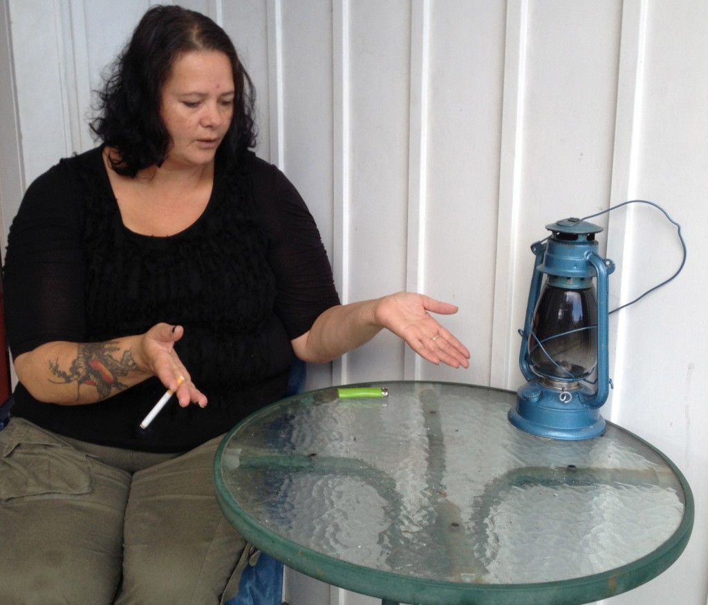 Lisa Manaia now has nowhere to stub out her cigarette after a thief stole her crystal ashtray.