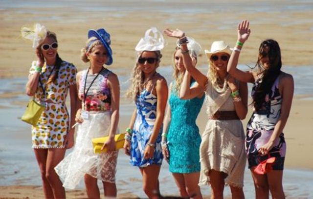 UNDER STARTER'S ORDERS:Mackay Beach Horse Racing Festival ambassador entrants, left to right- Brooke Finato, Gracyn Butler, Courtney Brooker, Gemma Hyde, Brooke Ramsamy, Jessica Tate.