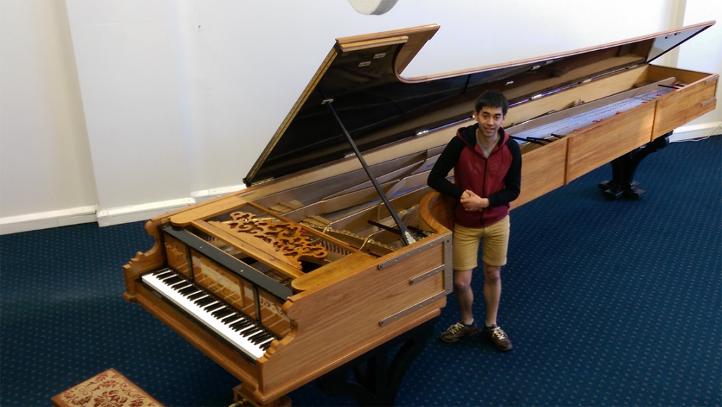 Adrian Mann talks tonight about his journey building the world's largest piano. Photo: Rich Garratt