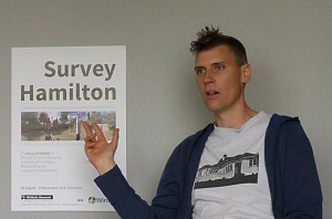 EXPLAINING SURVEY HAMILTON: The project leader Joe Citizen talks about the project