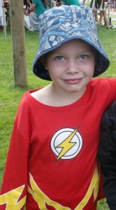 SUPERHERO: Cohen Laird, 6, dressed up as The Flash for the carnival. Photo: Shontelle Cargill
