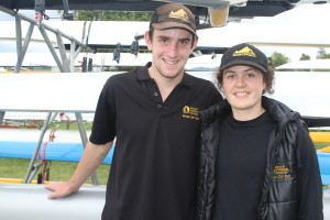 From left: Riley Bruce and Riley Homan from Mount Aspiring College. Photo: Emmeline Sunnex