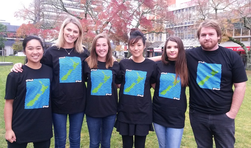 UNI STUDENTS: Monica Helbano (left), Danielle Bullock, Kara Burley, Niki Jong, Savahna Watson and Logan Joblin. Photo: Shontelle Cargill
