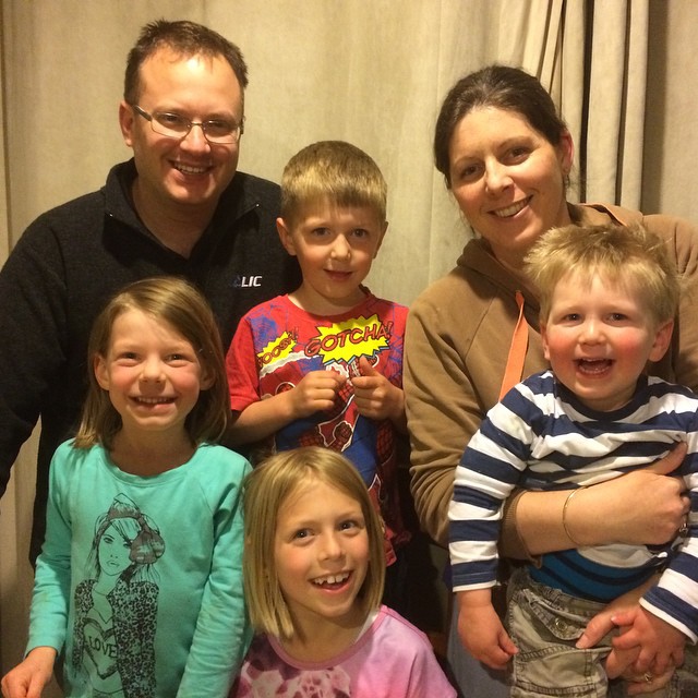 FAMILY: Market creator Nicole Joyce with her husband Micheal and their children Carys, Isla, ....... Photo: Supplied