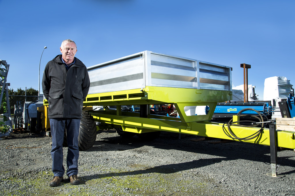 For Ag Attachments wholesale sales executive Martin Gray, Fieldays is all about explaining what the machines do, talking to contractors and dealers. Photo: Adam Edwards
