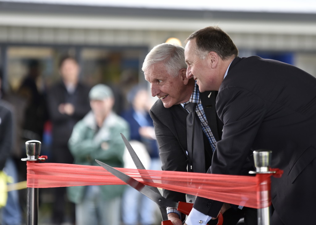 Fieldays Society President Warrick Roberts and Prime Minister John Key officially open the Fieldays 2015. Photo: Angus Templeton