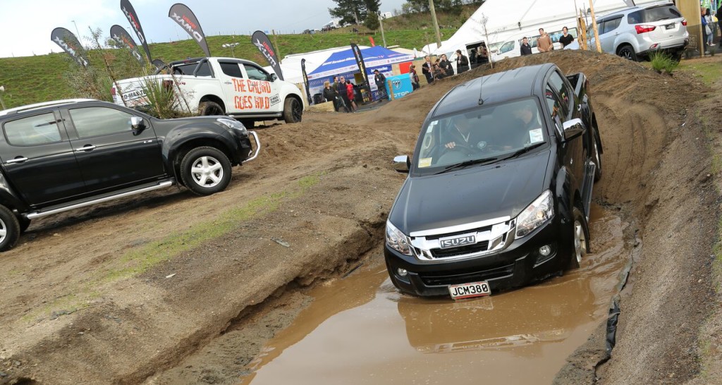 WINNING PUDDLE: Isuzu's site proved a tough track to beat Photo: Adam Edwards