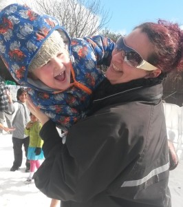FAMILY TIME: Kelly Newson and her son Pheonix enjoying the snow. Photo: Shontelle Cargill
