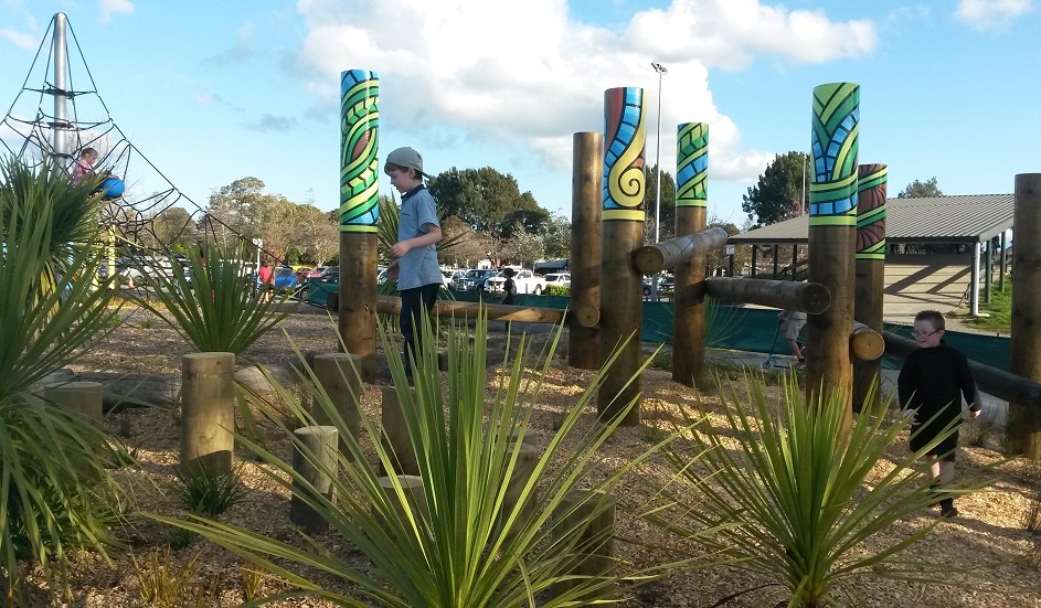 ADVENTURE: Children testing out the new playground. Photo: Shontelle Cargill