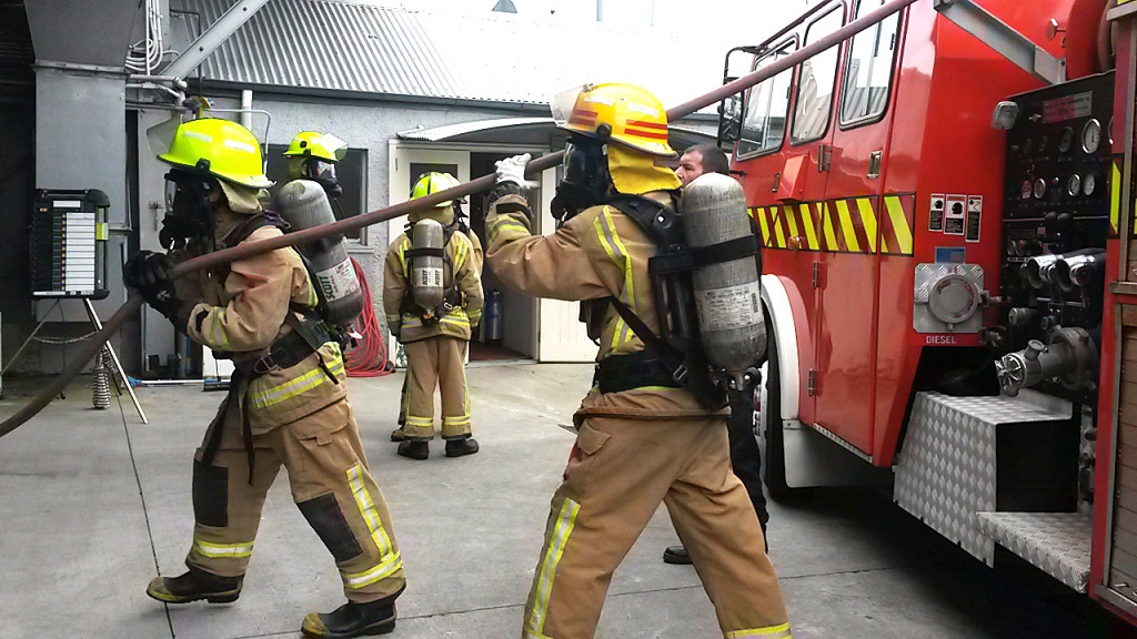 YOUTH: Students participating in the Fire Service's mentor programme. Photo: Shontelle Cargill