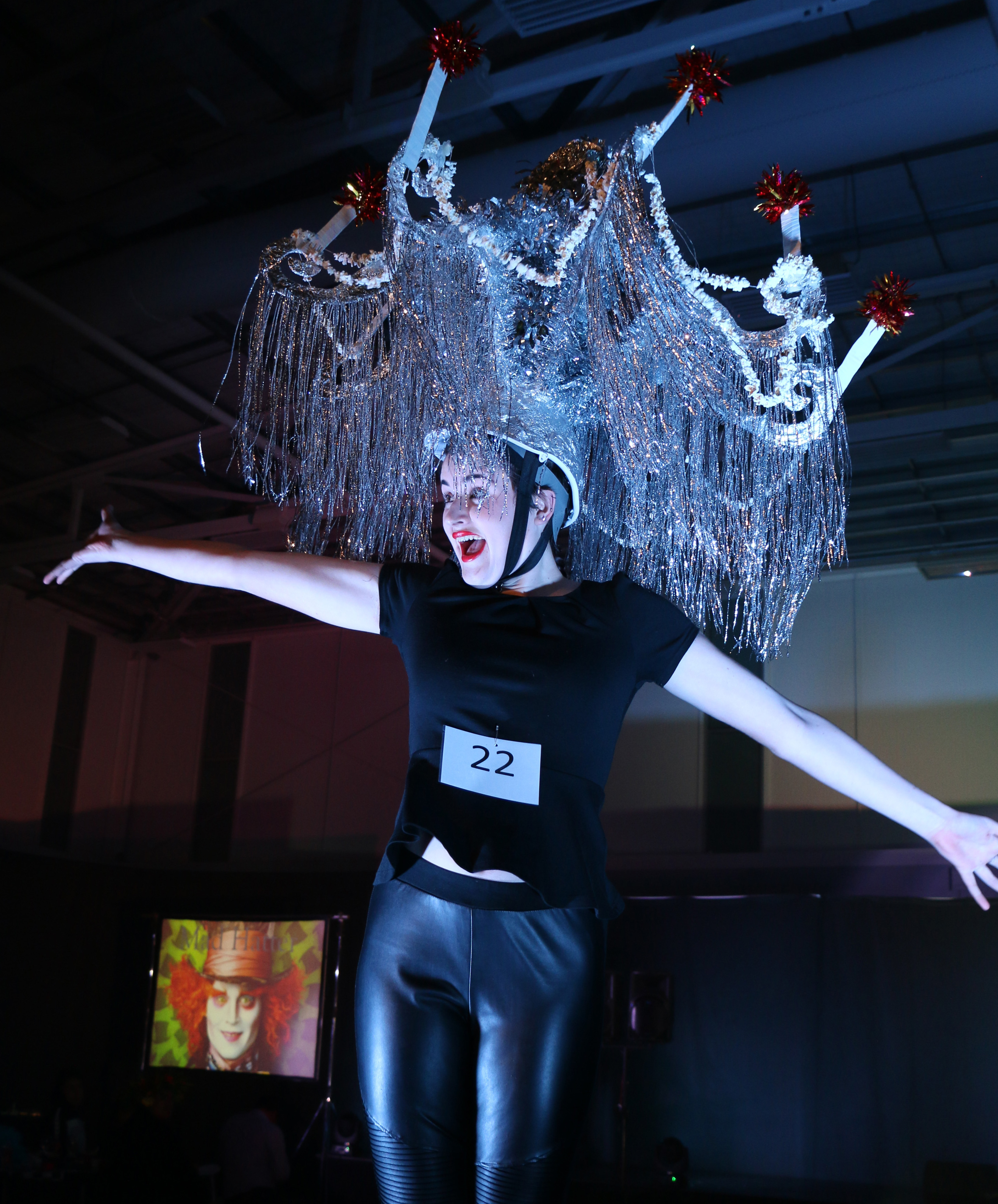 Zoë Beck, from Tauranga Girl's College, also took on the mad hatter category 