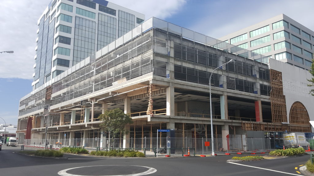 Construction is under way at the central Hamilton building which will house DHB staff. Photo: Cory Brown